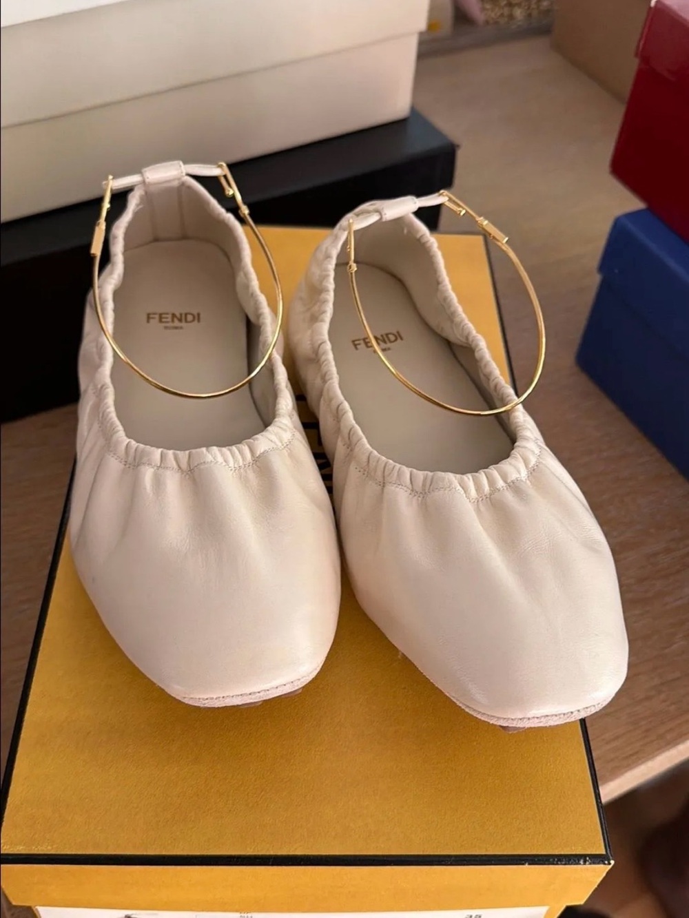 FENDI Bellerina Vitello Flats